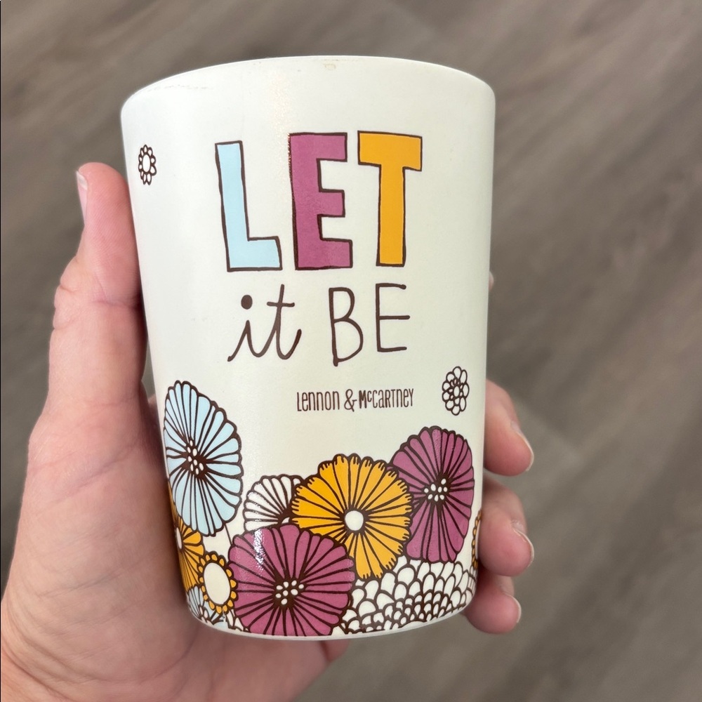 Vintage Hallmark ‘Let it Be' Floral Ceramic Cup